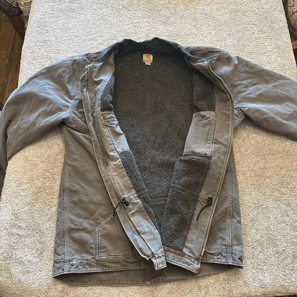 Carhartt C81 QVL Jacket Large Tall Quilted Lined Duck Canvas Work Coat - Picture 4 of 8